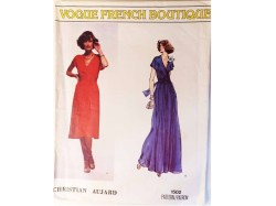 1502 VOGUE CHRISTIAN AUJARD MOCK WRAP MIDI - MAXI DRESS PATTERN 10